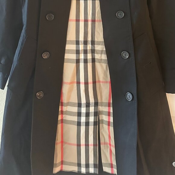 Burberry Trench Coat Black US 0 - Picture 2 of 2